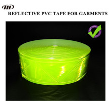 Cinta reflexiva del PVC, de alto brillo, cinta amarillo fluorescente para la ropa de seguridad